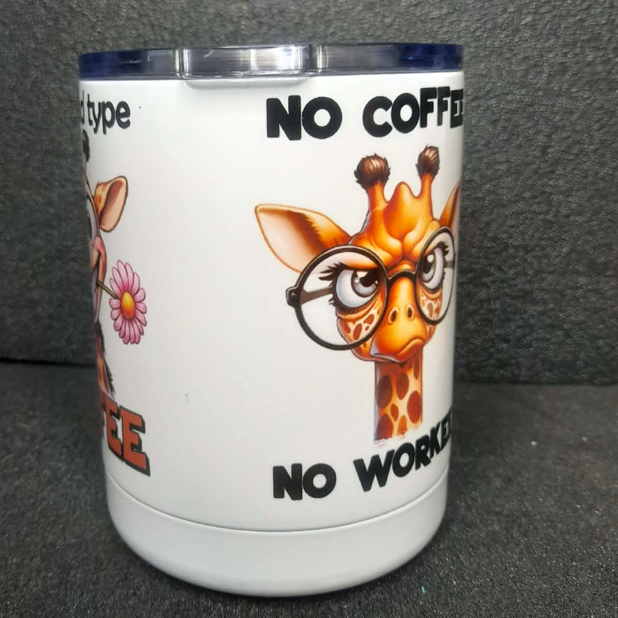 Thermotasse Edelstahl mit Deckel Giraffen