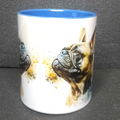 Keramiktasse Franz. Bulldogge beidseitig bedruckt