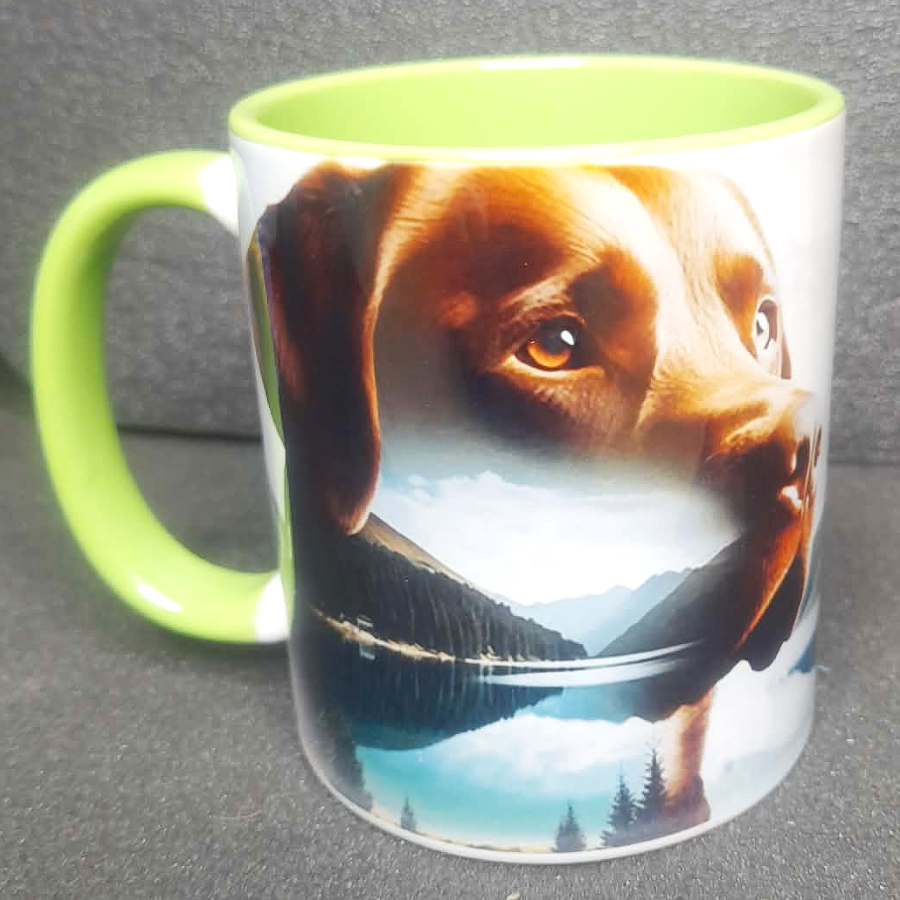 Keramiktasse Labrador braun